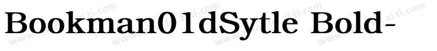 Bookman01dSytle Bold字体转换
